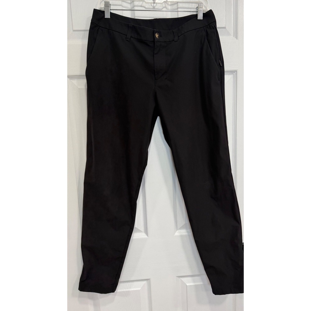 Lululemon Commission Slim Fit Pants Mens Black Performance Chino 28 Inseam
